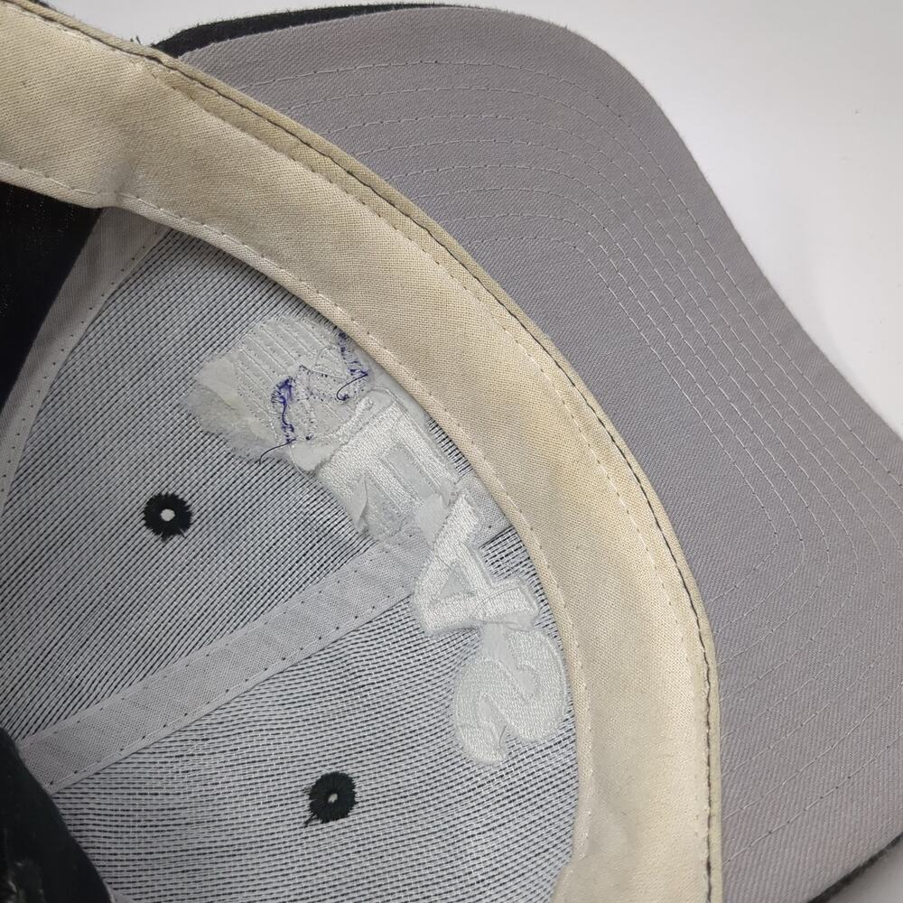 Eas Snapback Hat Solid Black Large Adjustable Emb… - image 8